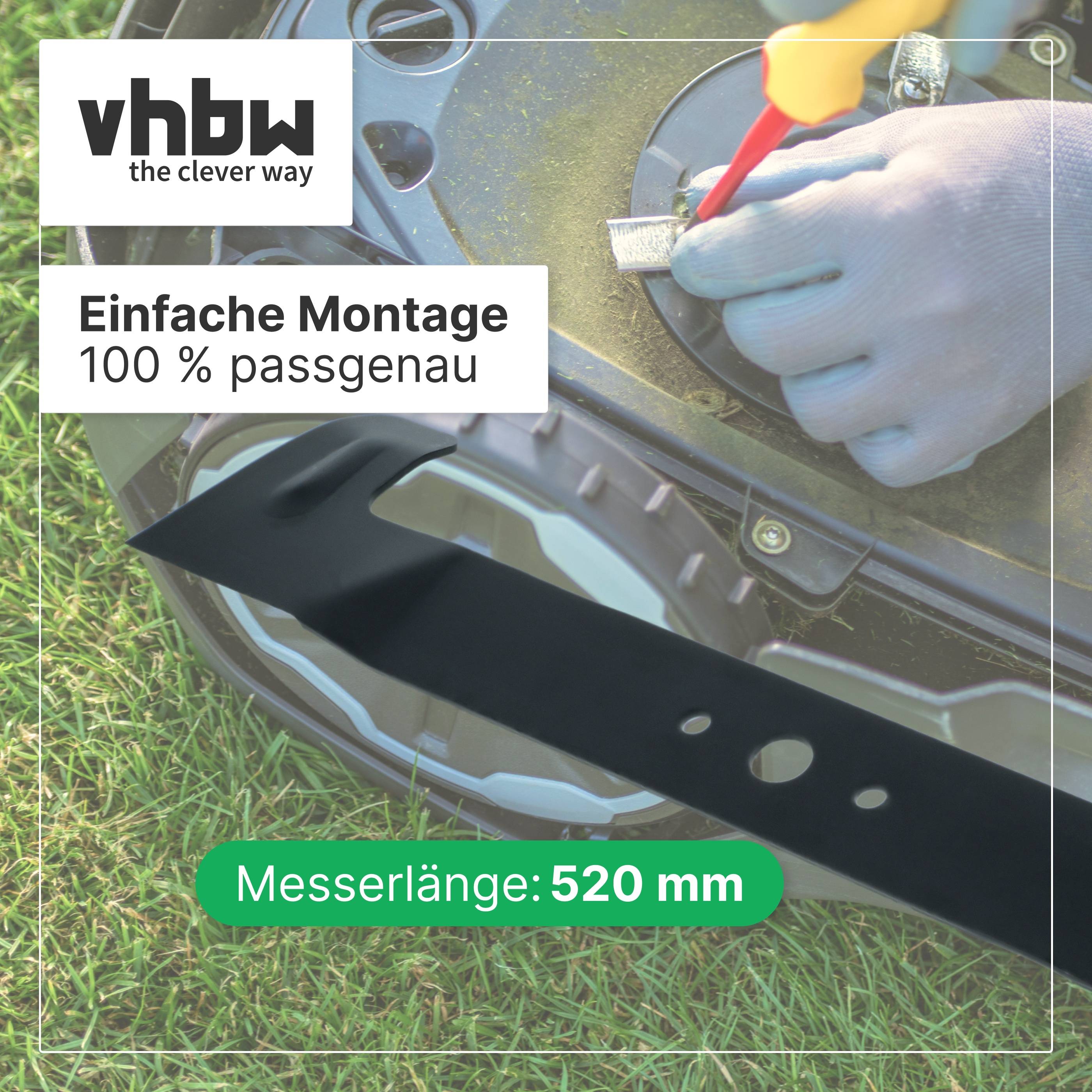 vhbw 2x Ersatz-Messer Ersatz für Solo 82004340/0 | 82004341/0 für Rasenmäher - Ersatzklinge Schwarz, Stahl-3