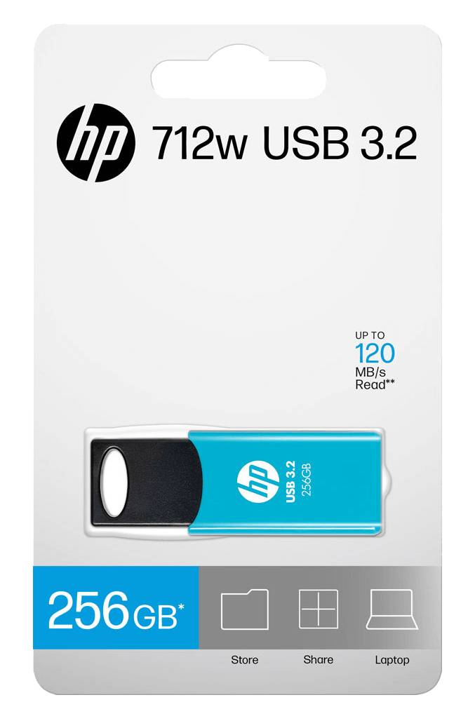 HP 256 GB 712w Blue USB 3.2 Flash Drive 3.0-4