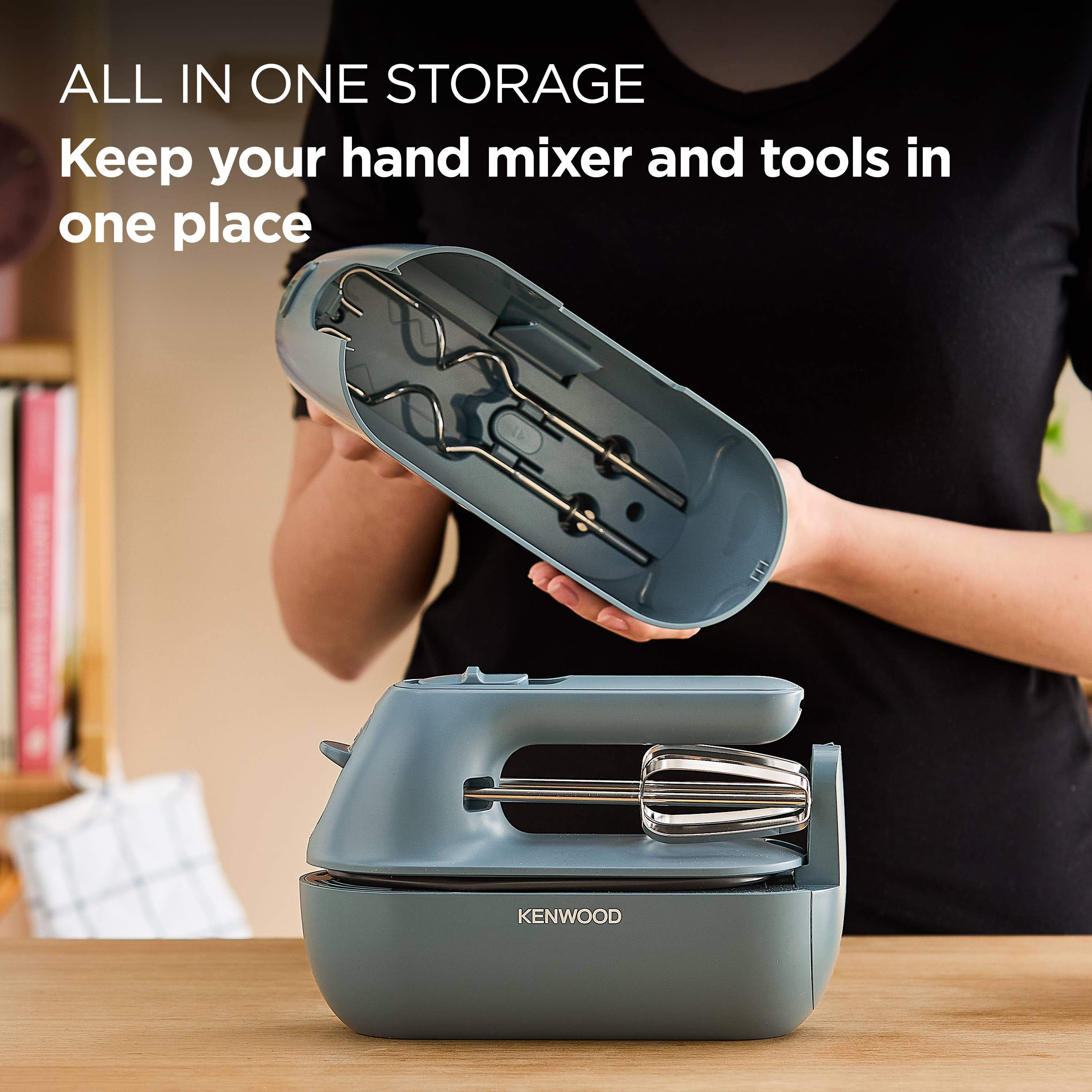 Kenwood Electronics Kenwood HMP40.000GY, Handmixer, Blau, Mixen, Kunststoff, Edelstahl, 350 W-2