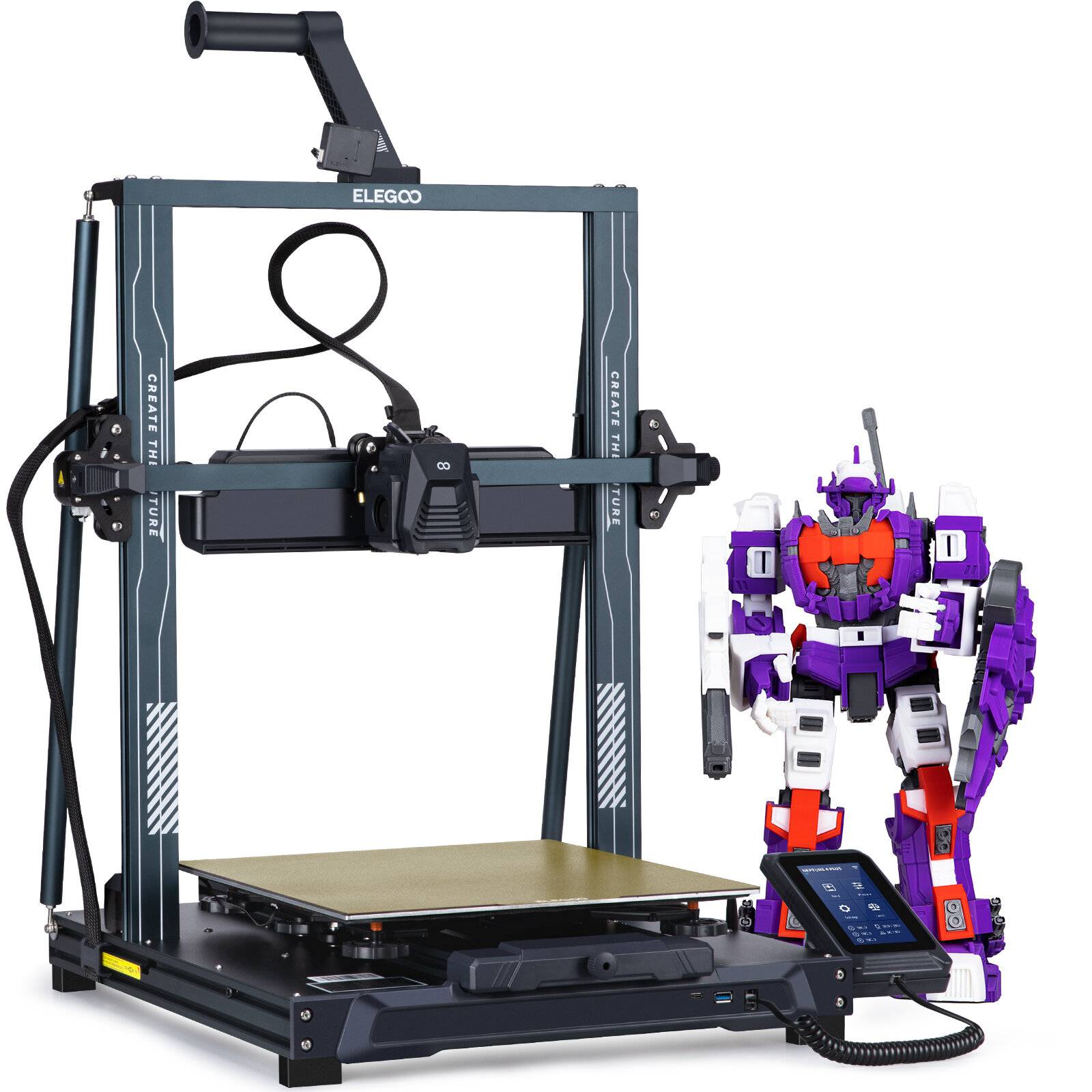 ELEGOO Neptune 4 Plus 3D-Drucker, FDM, 320x320x385 mm, bis 500 mm/s, 300°C Düse-4