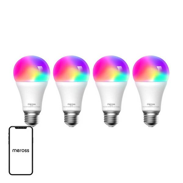 Meross - MSL120DAHQUA-EU - Meross MSL120 WiFi Smart LED-Glühbirne (HomeKit) (Viererpack)