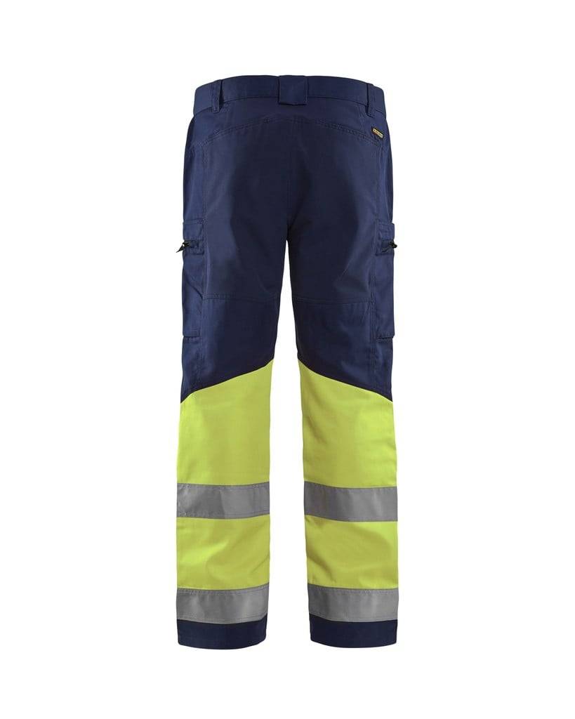 BLAKLÄDER Warnschutzbundhose 1551 marine/gelb Gr.D100 Arbeitshose-1