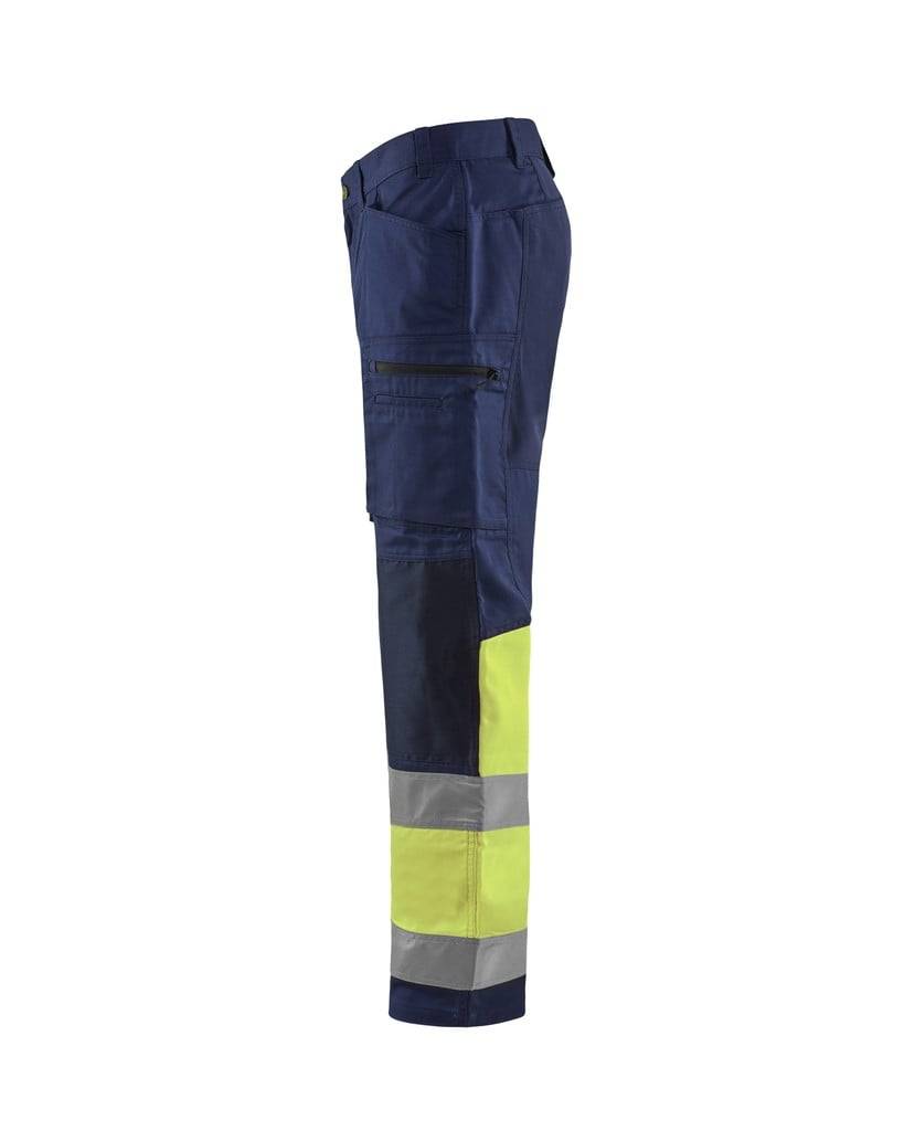 BLAKLÄDER Warnschutzbundhose 1551 marine/gelb Gr.D100 Arbeitshose-3