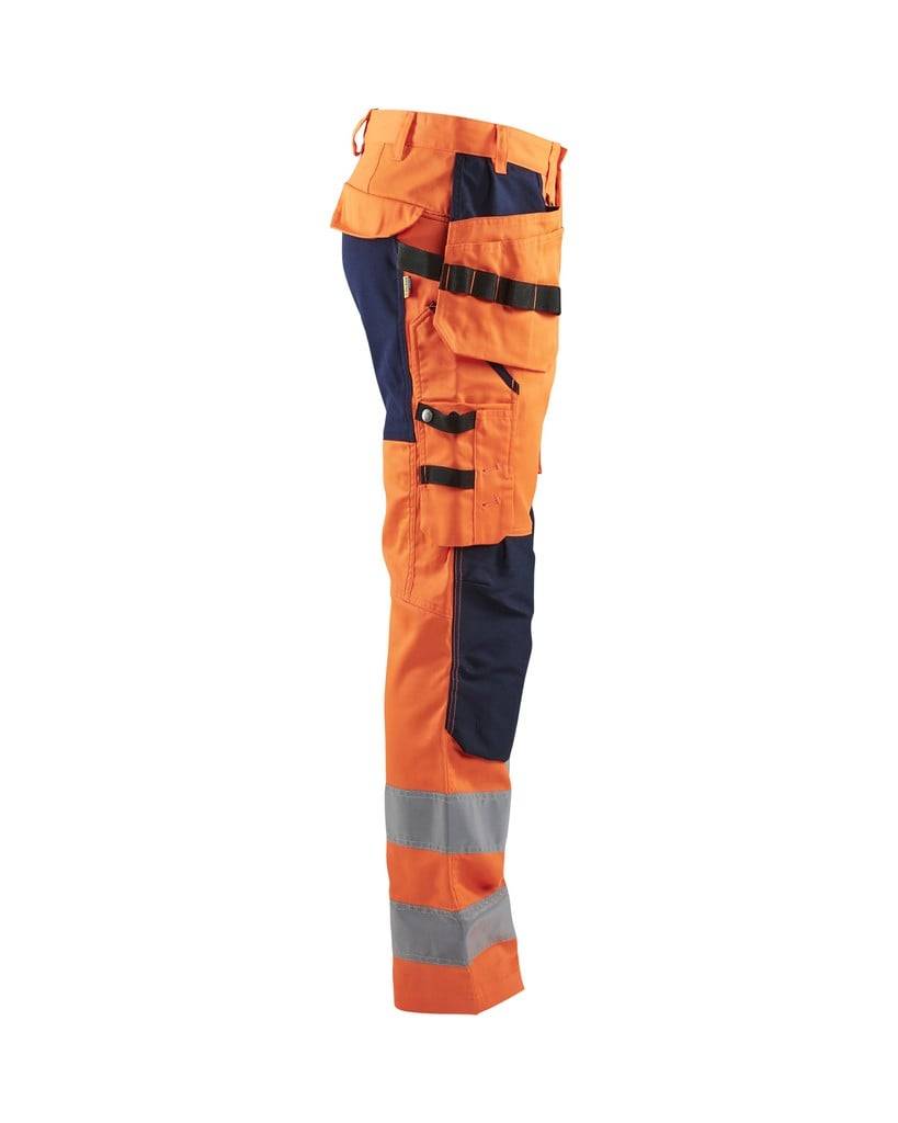 BLAKLÄDER Warnschutzbundhose 1552 HighVis orange/marine Gr.D88 Arbeitshose-3