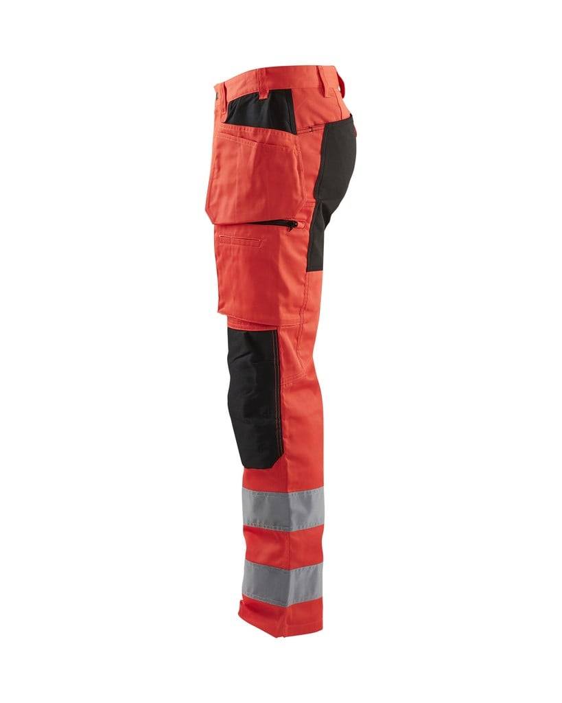 BLAKLÄDER Warnschutzbundhose 1552 HighVis rot/schwarz Gr.C146 Arbeitshose-2