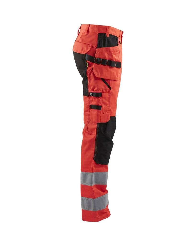 BLAKLÄDER Warnschutzbundhose 1552 HighVis rot/schwarz Gr.C146 Arbeitshose-3