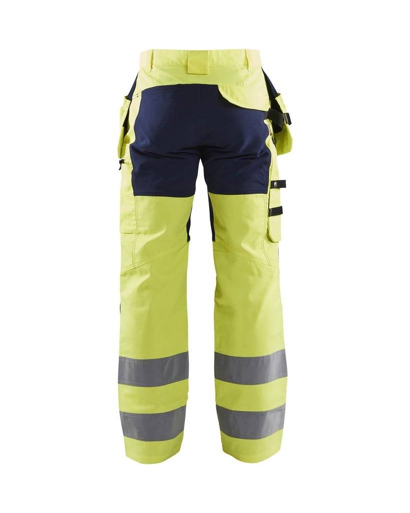 BLAKLÄDER Warnschutzbundhose 1552 HighVis gelb/marine Gr.C68 Arbeitshose-1