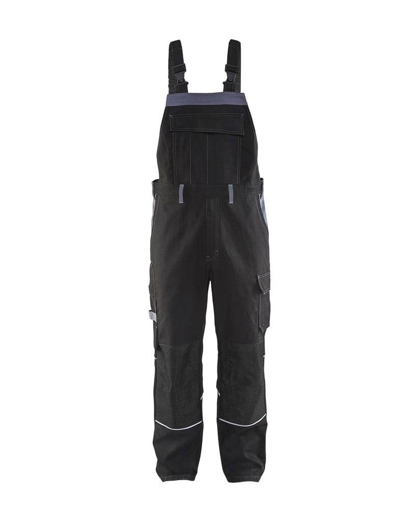 BLAKLÄDER Flammschutzlatzhose 2861 schwarz/grau Gr.D120-1