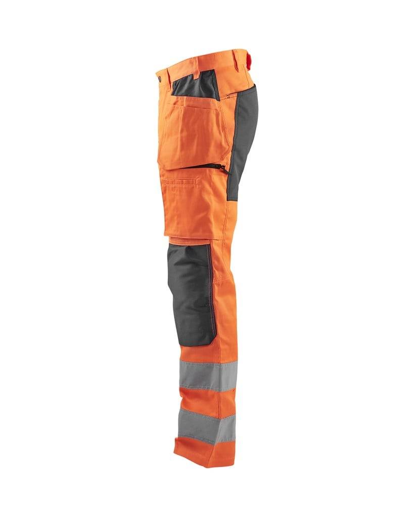 BLAKLÄDER Warnschutzbundhose 1552 HighVis orange/mittelgrau Gr.D112 Arbeitshose-2