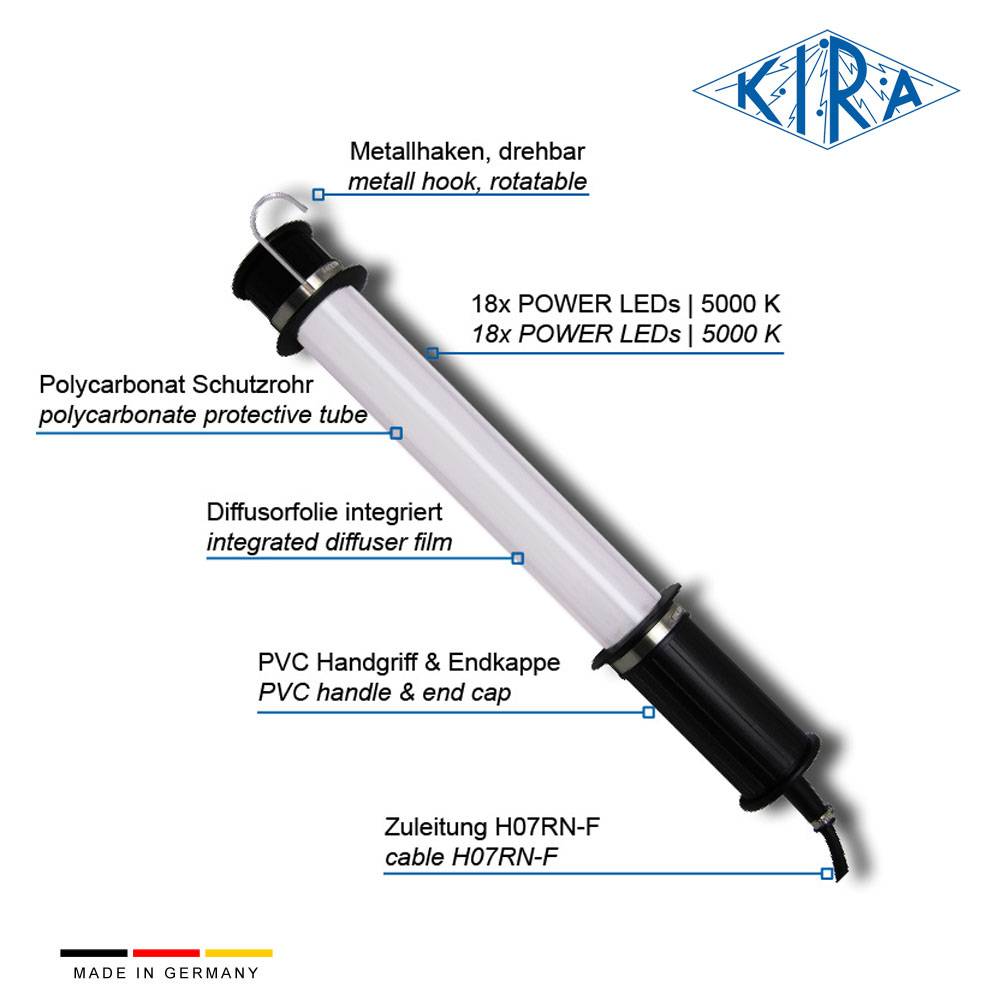 KIRA KE-LED 5018-P/24-05-ST IP65 Industrie-Handleuchte 24 Volt 1850 lm-1