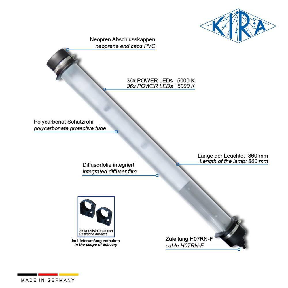 KIRA KE-LED-DW 6336/ 230-05-ST IP68 Rohrleuchte 230 Volt 3500 lm-2
