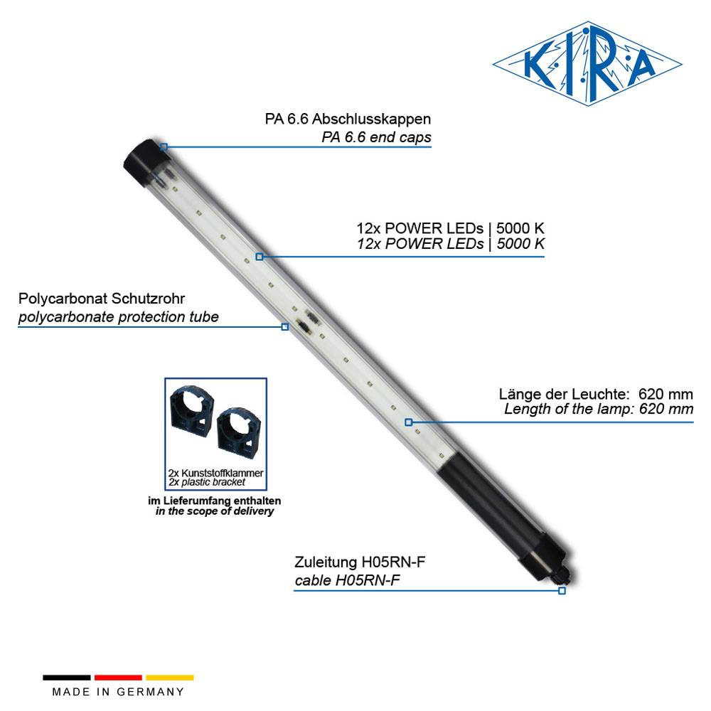 KIRA KE-LED-EA 4012-P/110-05-0 IP65 Rohrleuchte modular 110 Volt 1150 lm-2