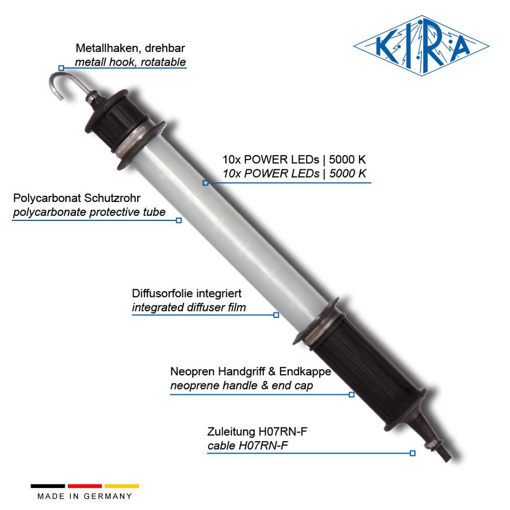 KIRA KE-LED 4010-P/110-05-0 IP65 Industrie-Handleuchte 110 Volt 750 lm-1