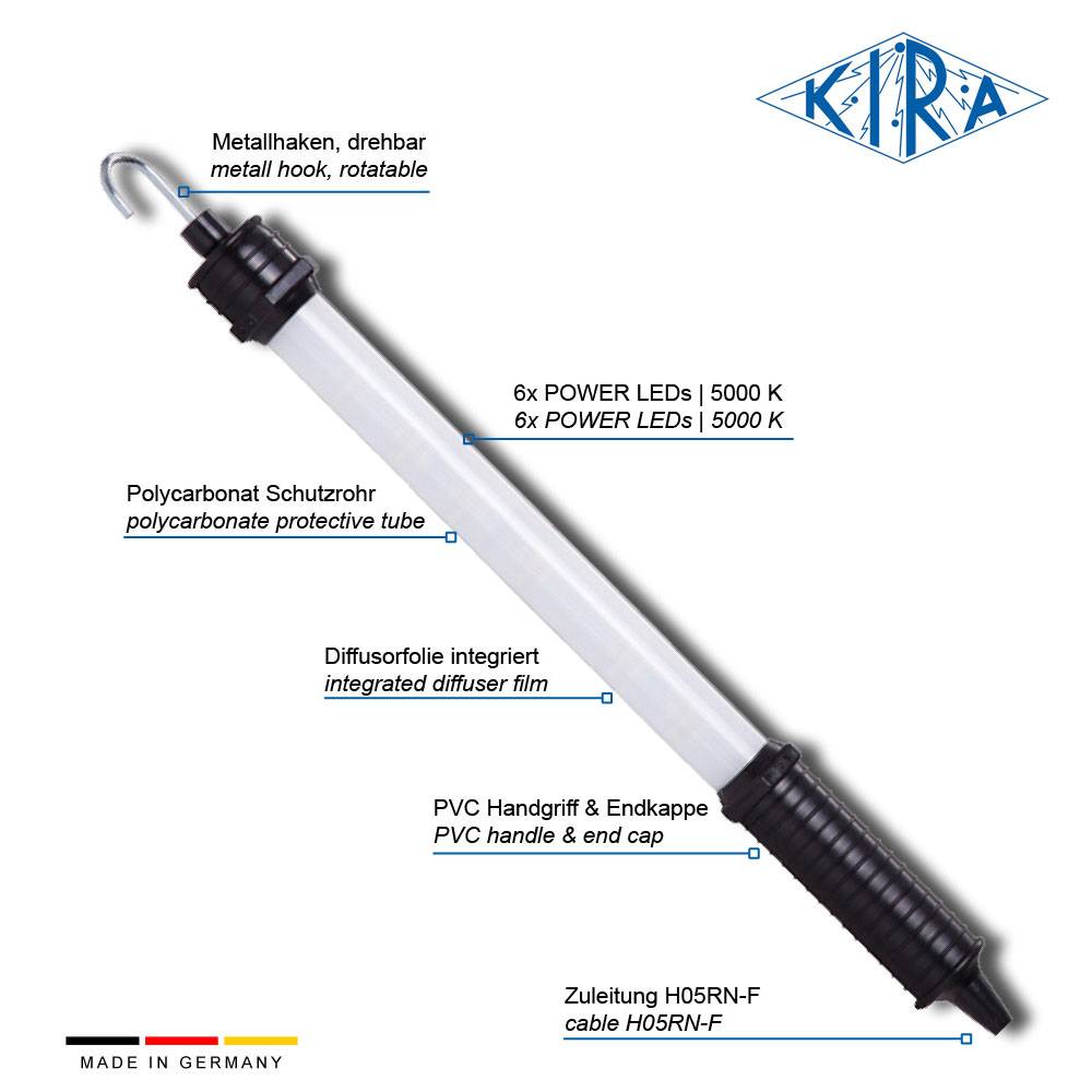 KIRA KE-LED 3006-P/ 12-05-0 IP54 Handleuchte 12 Volt 360 lm-1