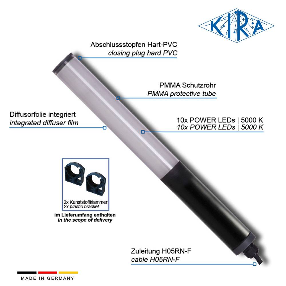KIRA KE-LED-EA 4010-P/ 24-5-0 HB IP65 Rohrleuchte 24 Volt 820 lm-2
