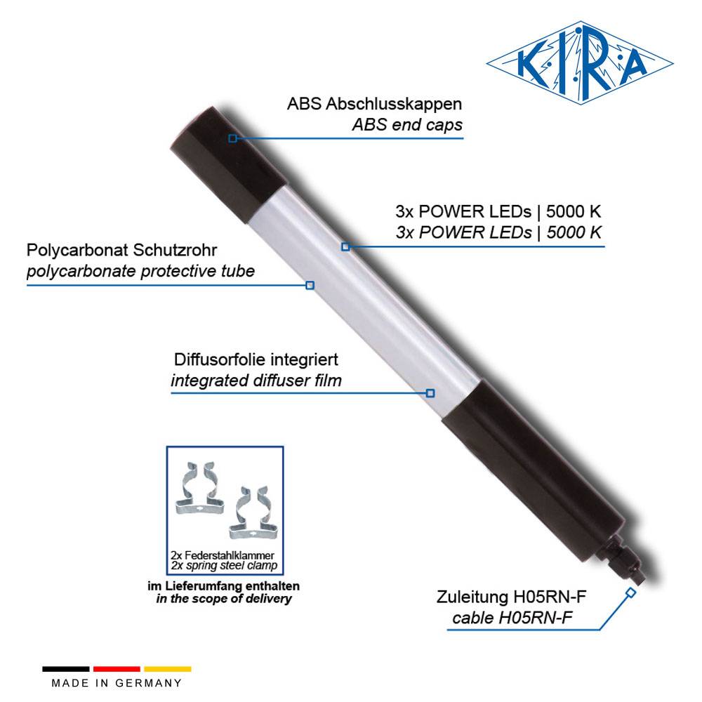 KIRA KE-LED-EA 3003-P/110-5-0 IP54 Rohrleuchte 110 Volt 250 lm-2