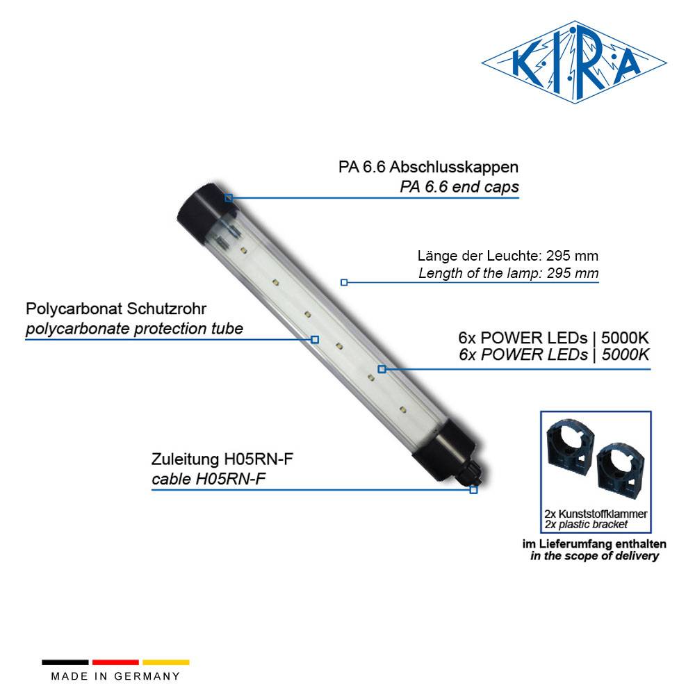 KIRA KE-LED-EA 4006-P/ 24-05-0 IP65 Rohrleuchte modular 24 Volt 650 lm-2