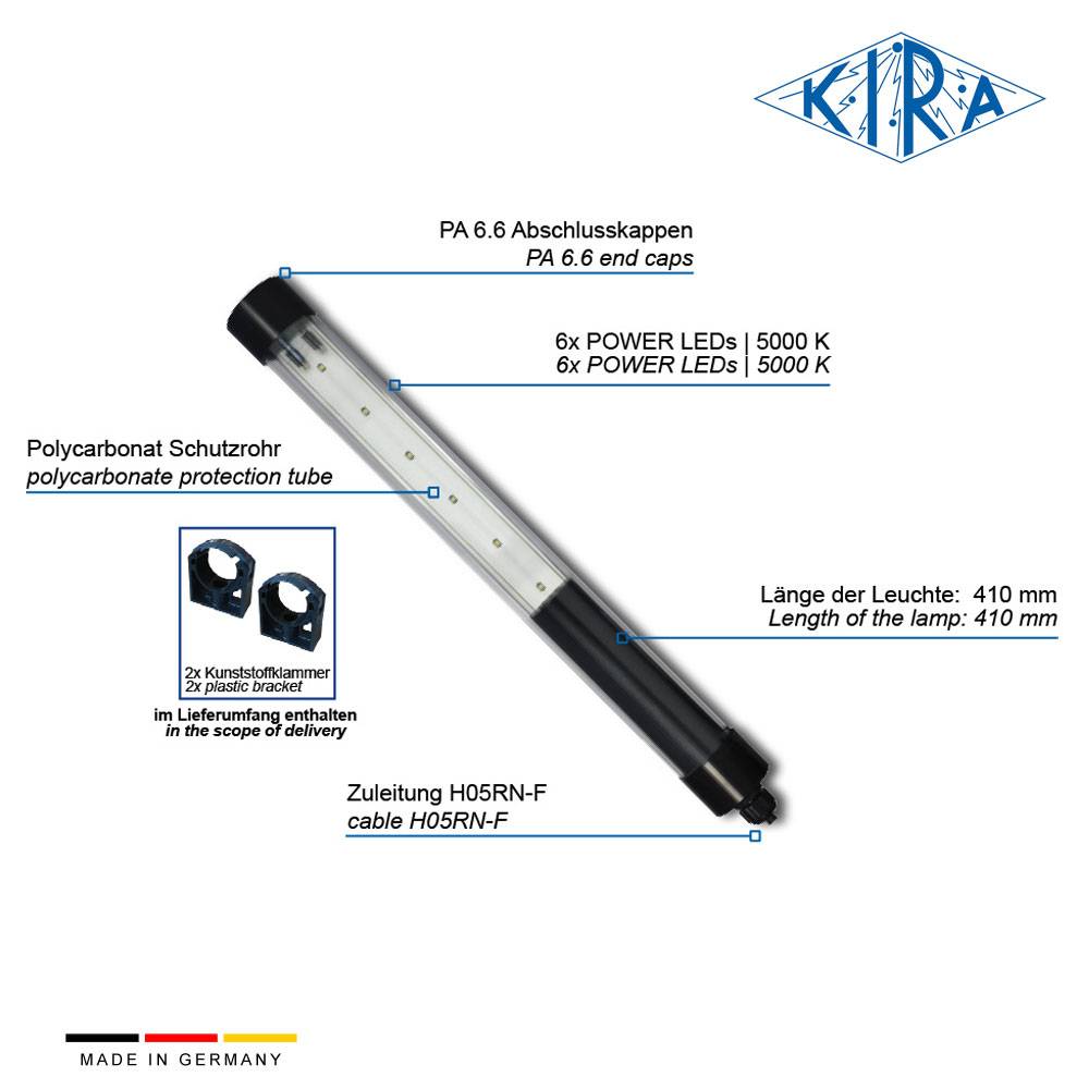 KIRA KE-LED-EA 4006-P/230-05-0 IP65 Rohrleuchte modular 230 Volt 560 lm-2