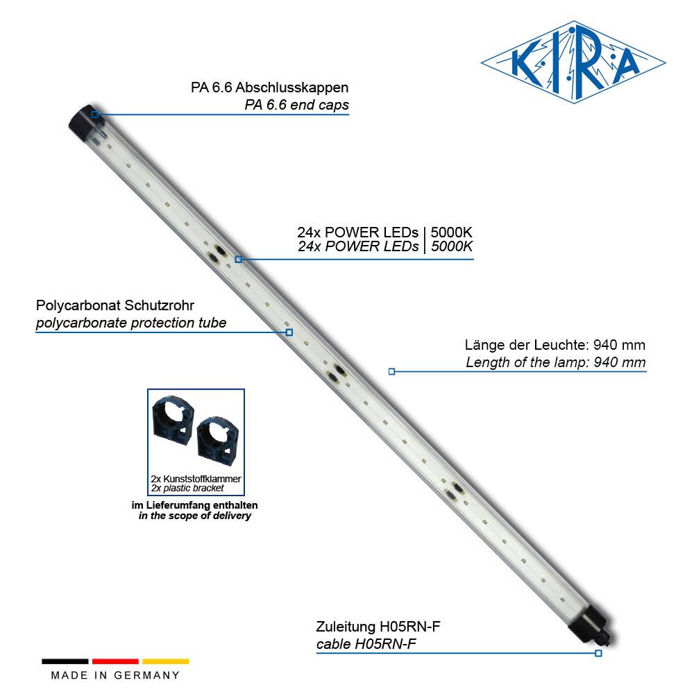 KIRA KE-LED-EA 4024-P/ 24-05-0 MOD IP65 PA 24 Volt 2300 lm-2
