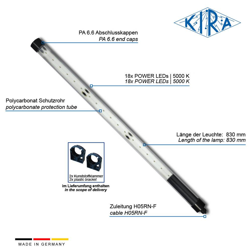 KIRA KE-LED-EA 4018-P/110-05-0 MOD IP65 Rohrleuchte modular 110 Volt 2100 lm-2