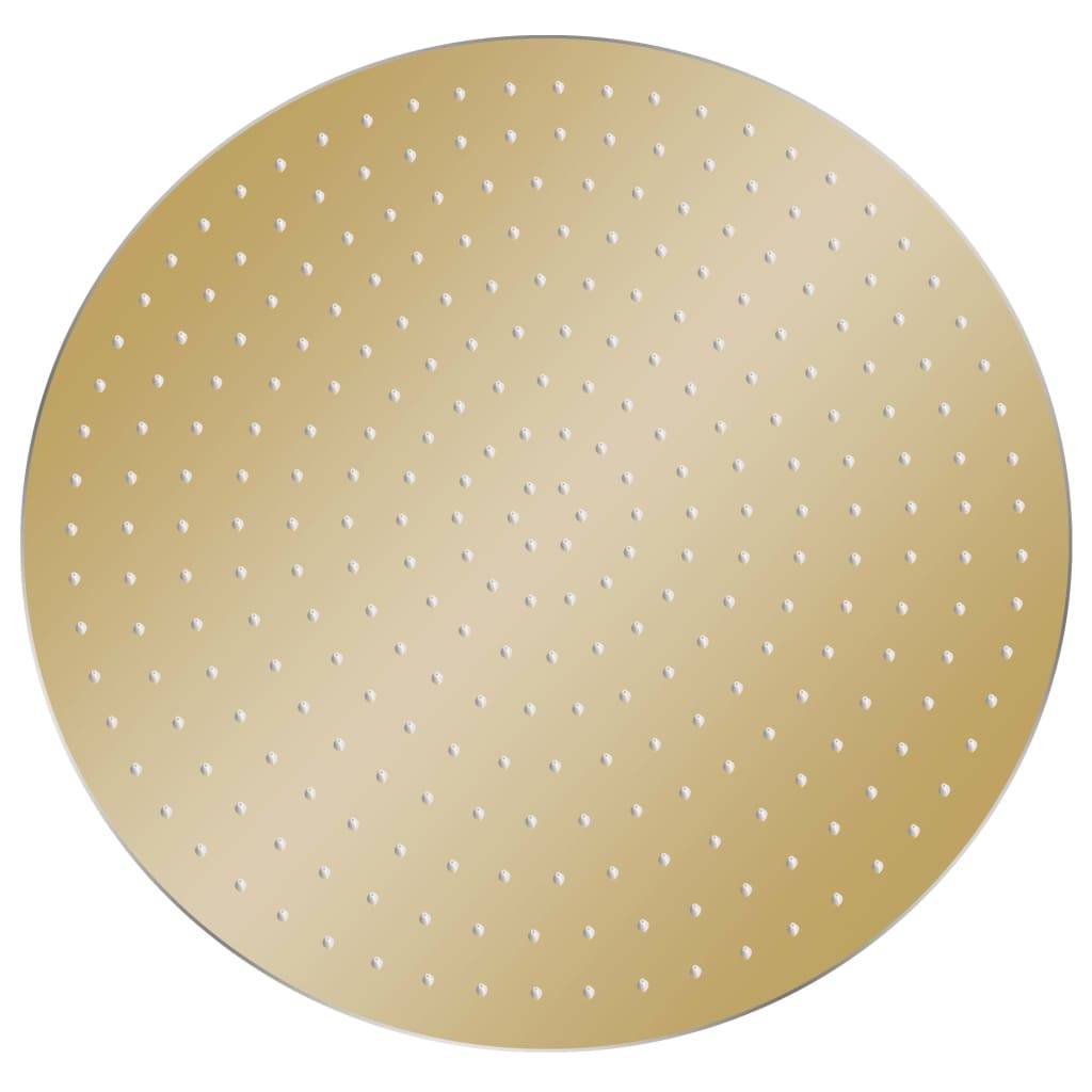 vidaXL Regenbrause Edelstahl 40 cm Rund Golden-4