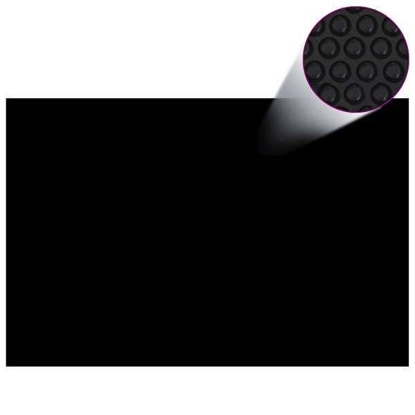 vidaXL Rechteckige Poolabdeckung 600x400 cm PE Schwarz