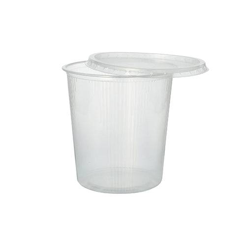 Starpak 100 Verpackungsbecher, PP rund 500 ml Ø 10,1 cm · 10,3 cm transparent | Folie (100 Stück)-3