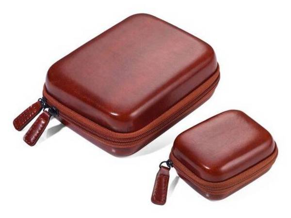 Troika ONPACK, Kunstleder, Samt, Braun, 2 Taschen, Reißverschluss, 130 mm, 160 mm