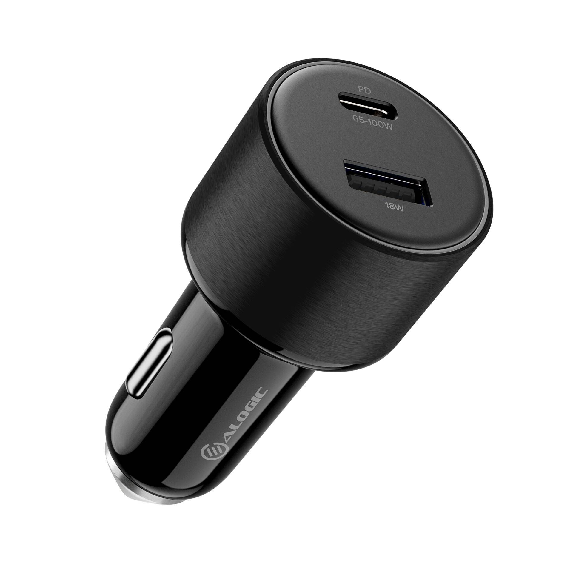 Alogic Rapid Power USB Ladegerät 100 W USB-C® Buchse (Power Delivery), USB-A Buchse USB PD Space Grey KFZ, LKW Schnellla-1