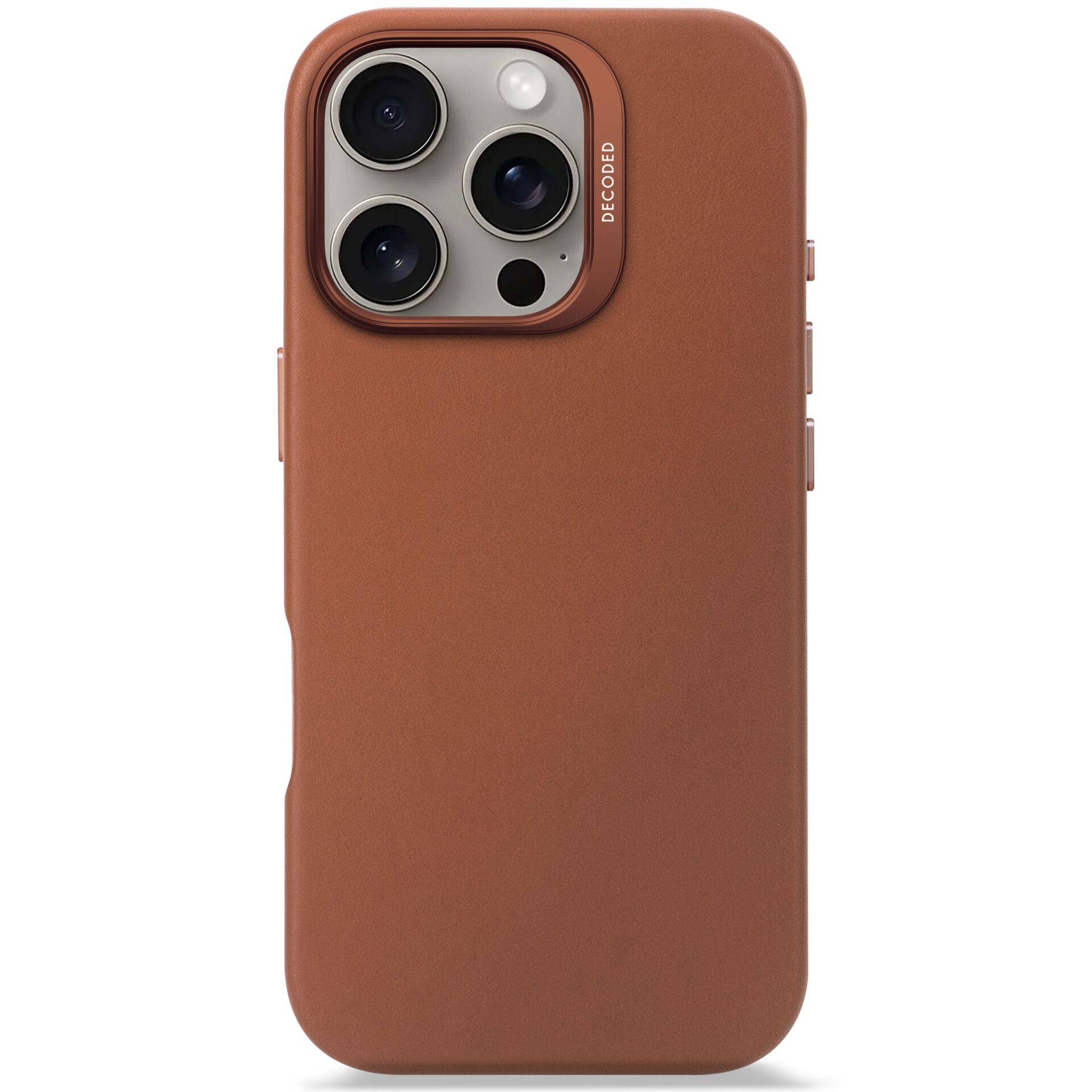 DECODED - Leather Backcover iPhone 16 Pro Tan-0
