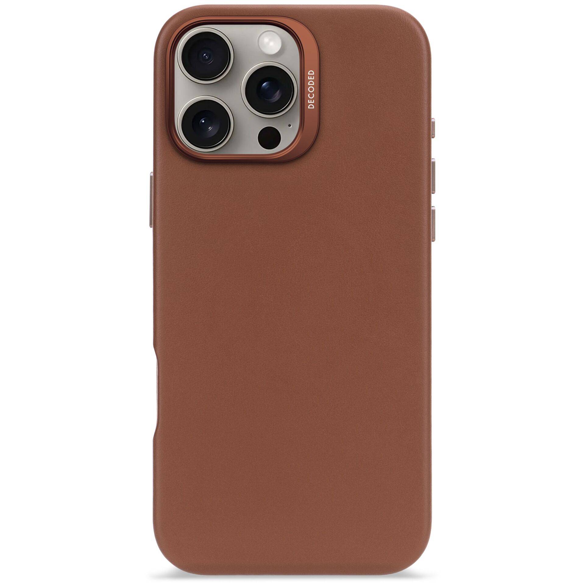 DECODED - Leather Backcover iPhone 16 Pro Max Tan-0
