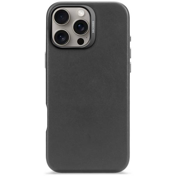 DECODED - Leather Backcover iPhone 16 Pro Max Black