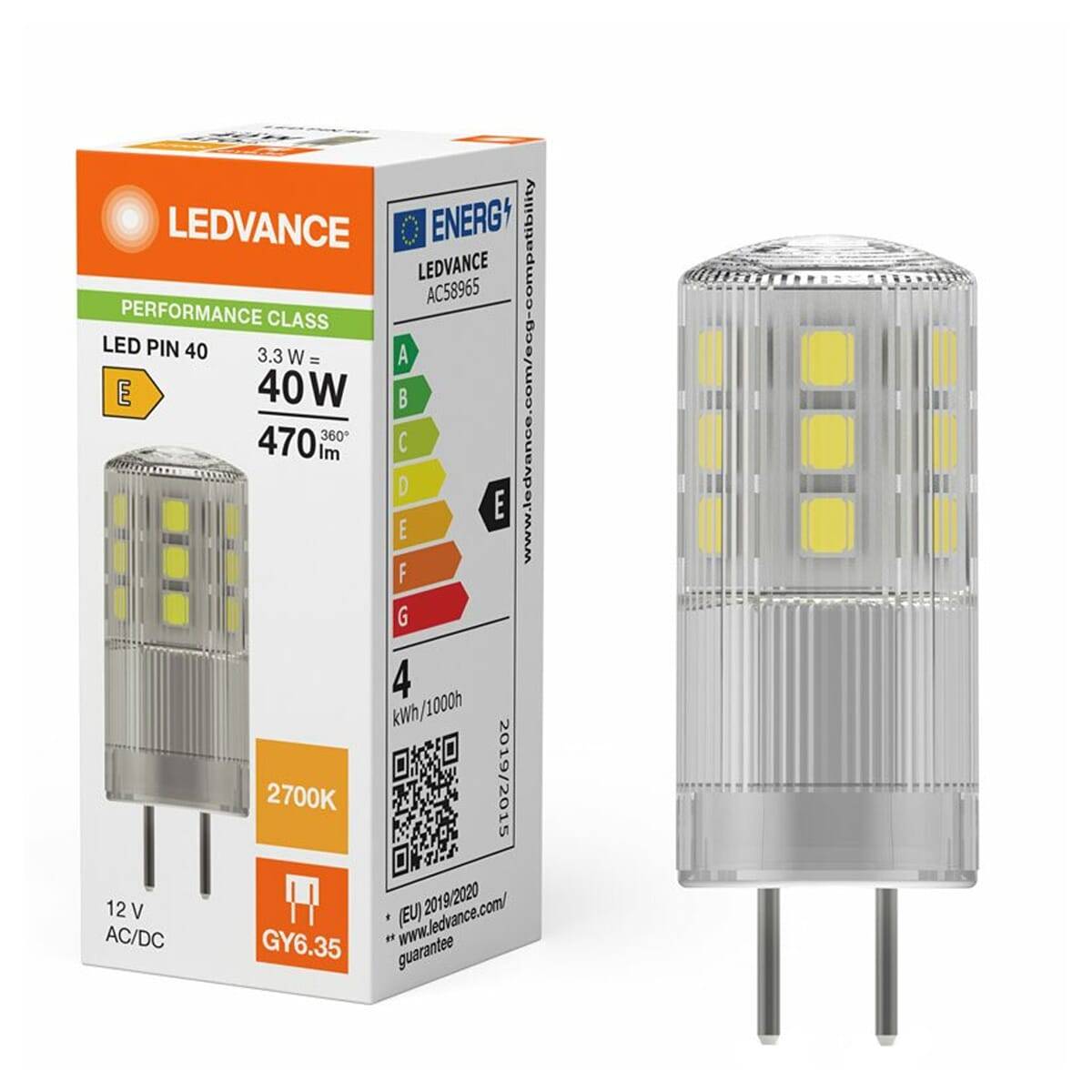 LEDVANCE Osram LED-Leuchtmittel LB24 LED PIN40 3.3W 827 CL GY6.35 P-1