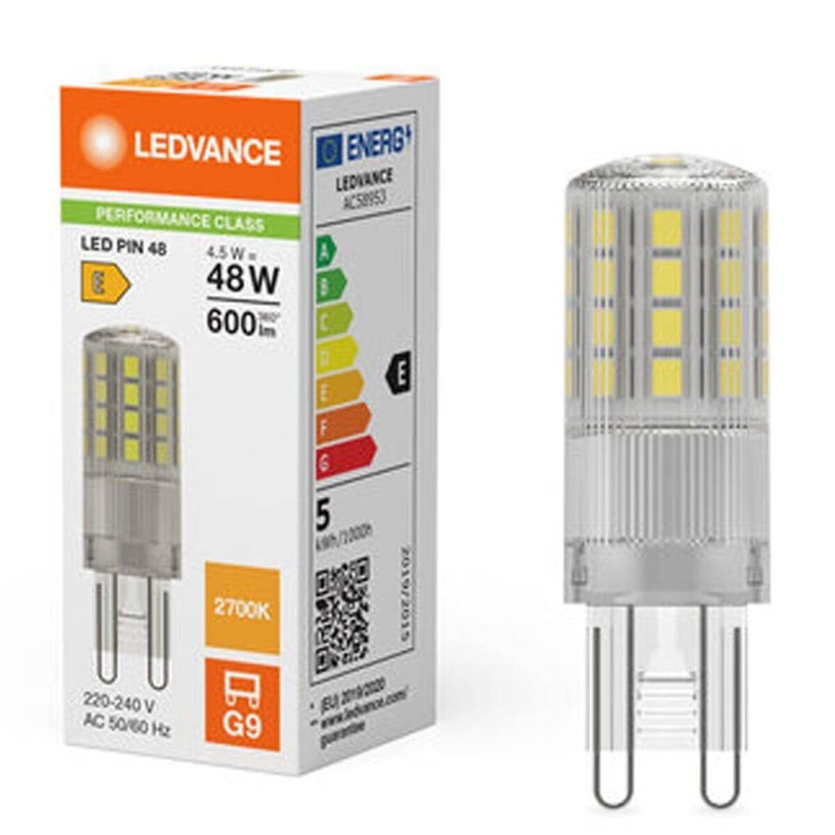 LED PIN G9 P 4.5W 827 Clear G9-1