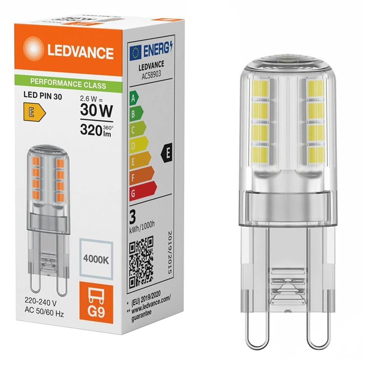LEDVANCE LED PIN30 2.6W LED PIN30 2.6W 840 CL G9 P-1