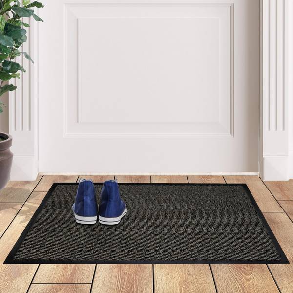 Furni24 Fußmatte - Beige-Schwarz, 120 x 180 cm