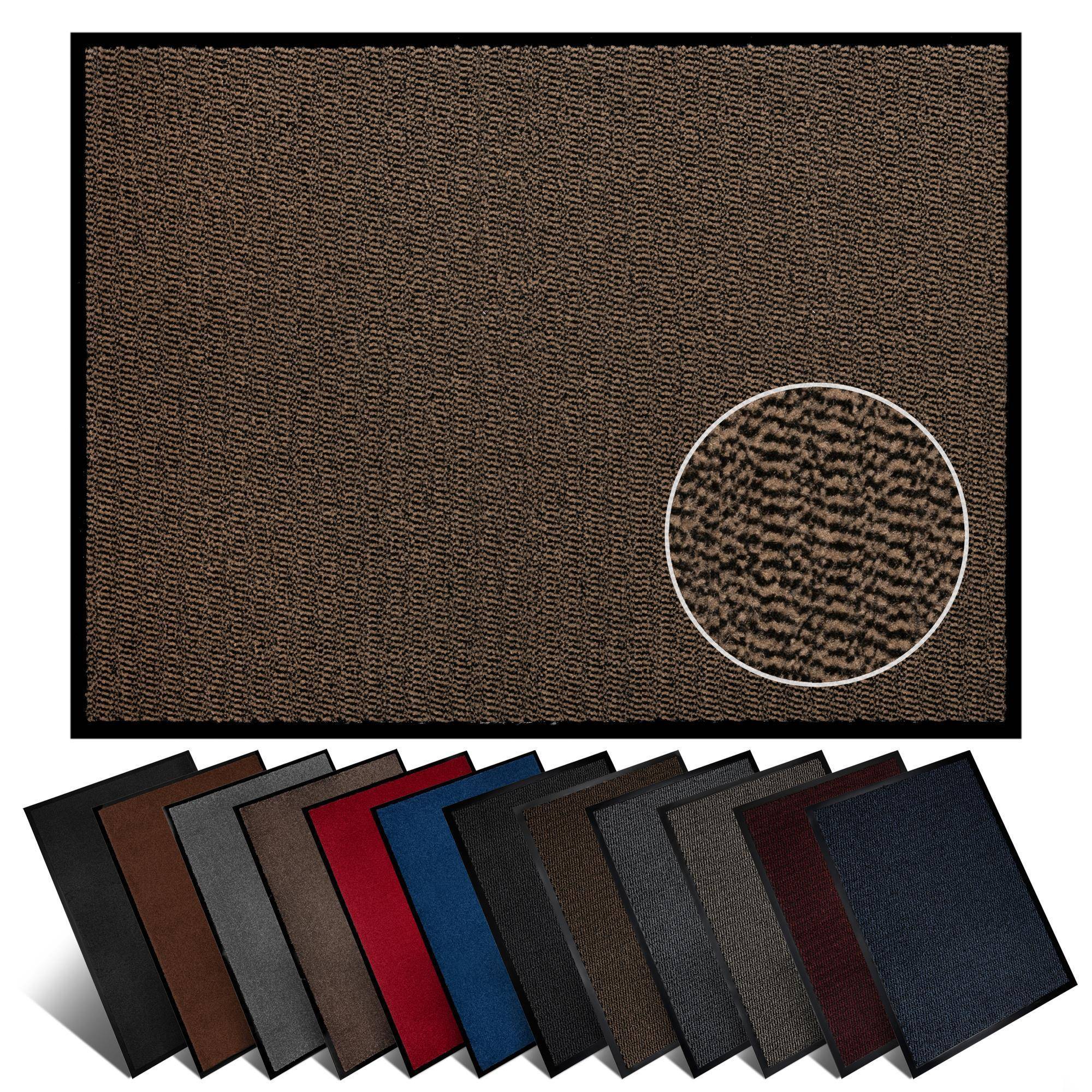 Furni24 Fußmatte - Braun-Schwarz, 80 x 120 cm-0