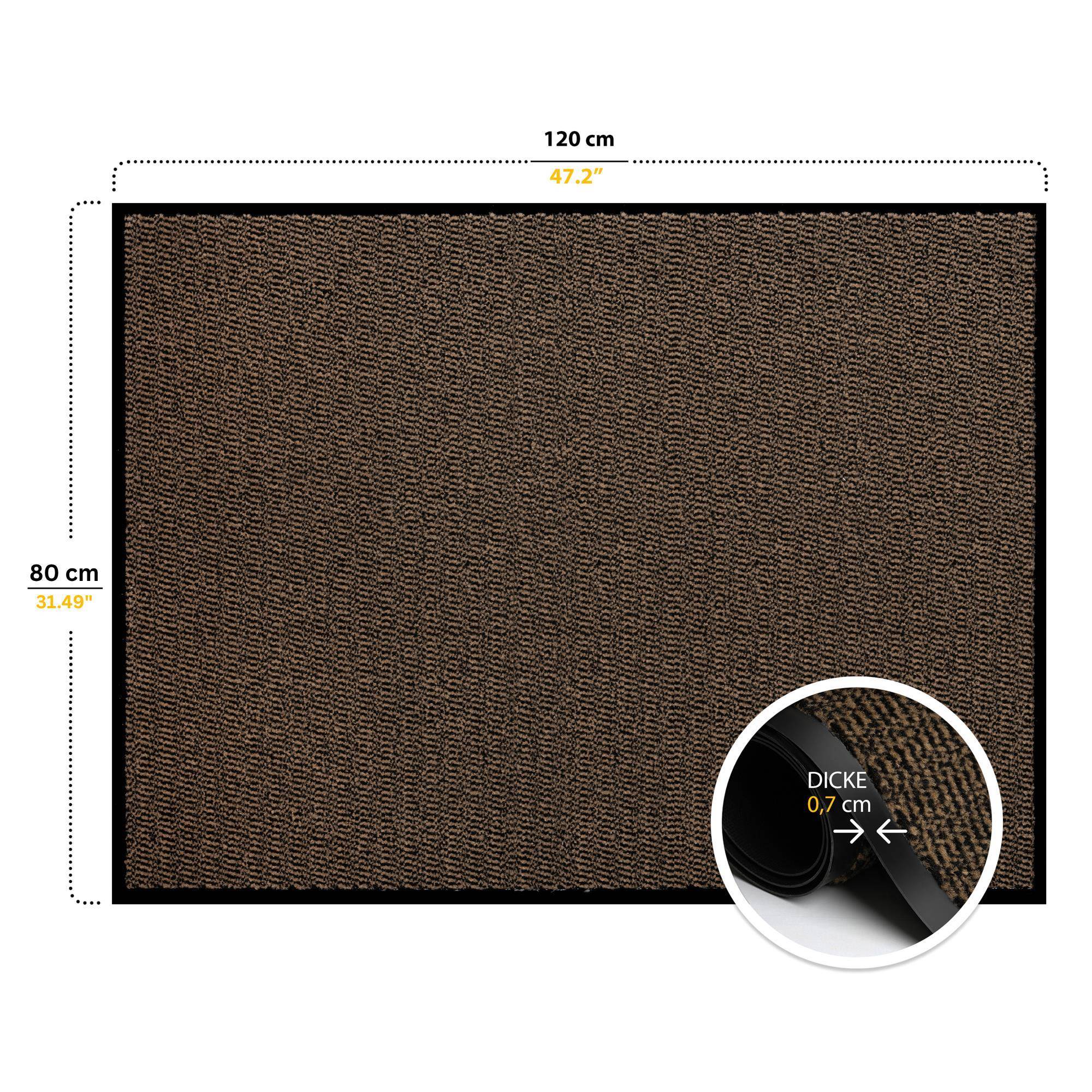 Furni24 Fußmatte - Braun-Schwarz, 80 x 120 cm-3