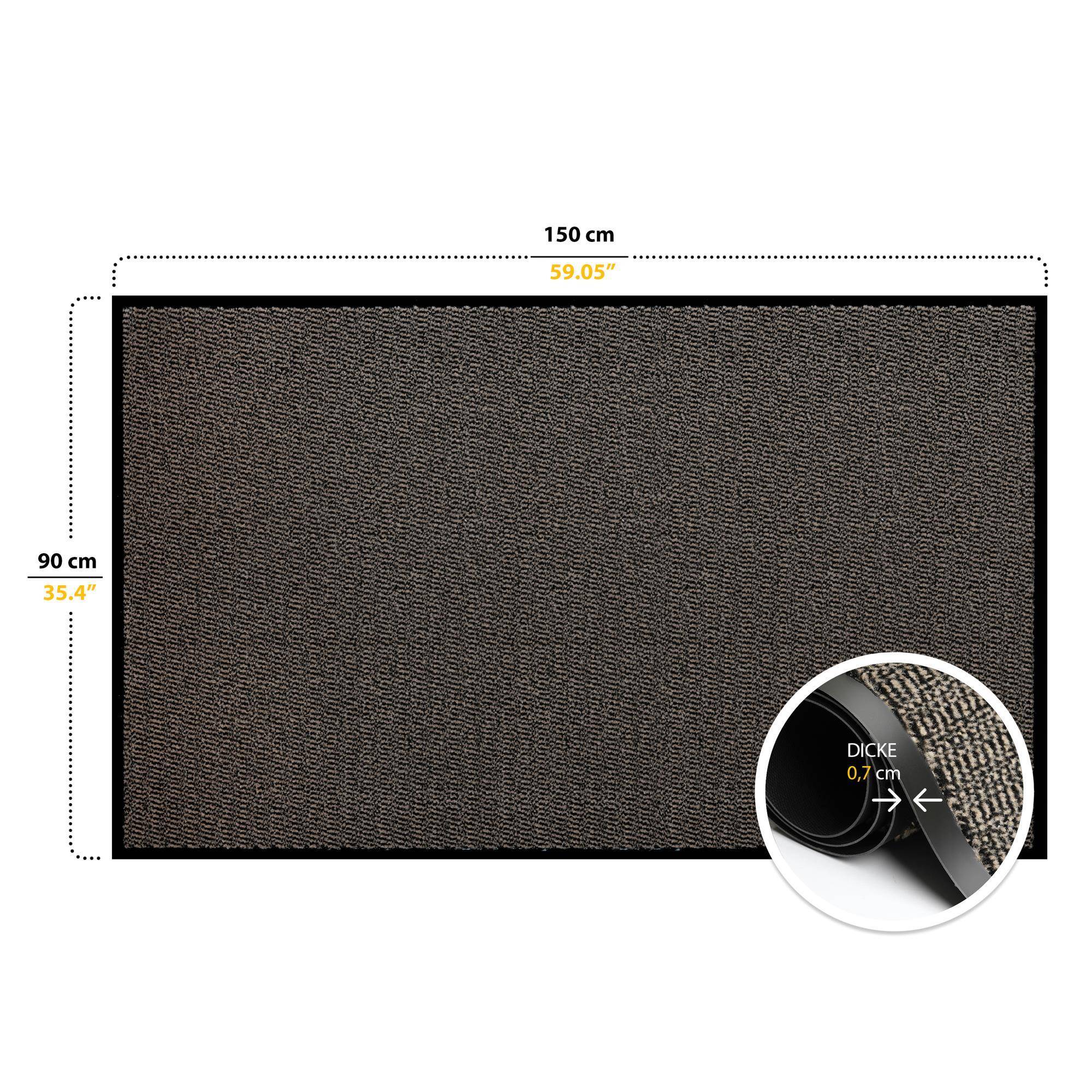 Furni24 Fußmatte - Beige-Schwarz, 90 x 150 cm-1