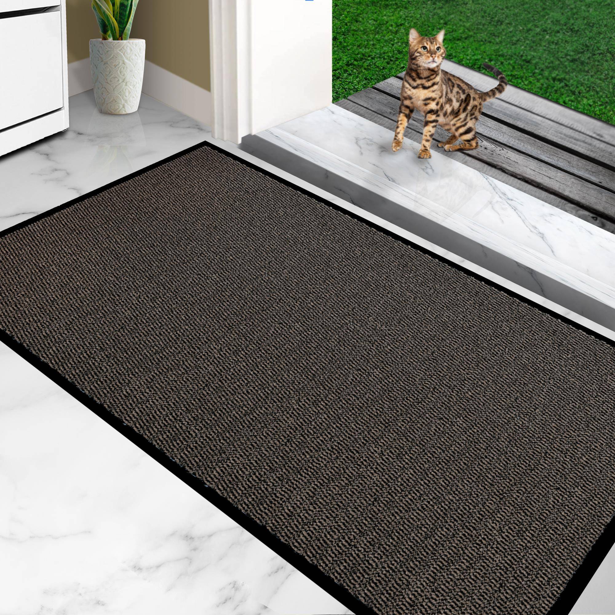 Furni24 Fußmatte - Beige-Schwarz, 90 x 150 cm-3