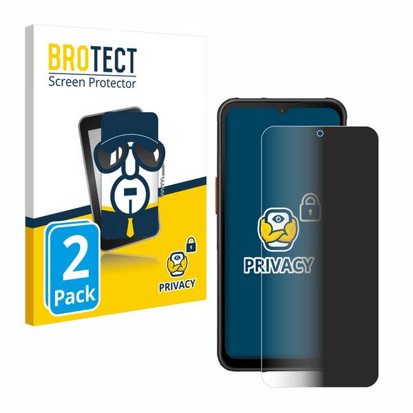 2x BROTECT Blickschutzfolie für Samsung Galaxy XCover 7 Pro Anti-Spy Privacy Blaulichtschutz Sichtschutzfolie