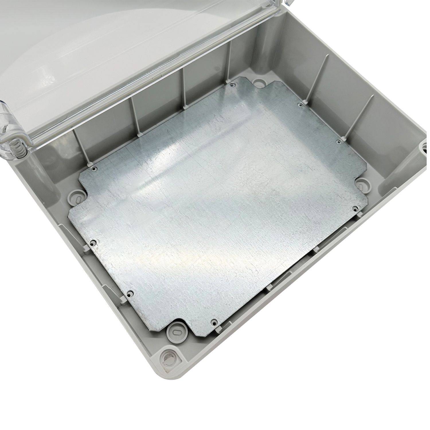 Abzweigdose IP67 Sichttür Aufputz 310 x 230 x 130 mm inkl. Montageplatte + 10x Kabelverschraubungen M20 x 1,5 mm-1