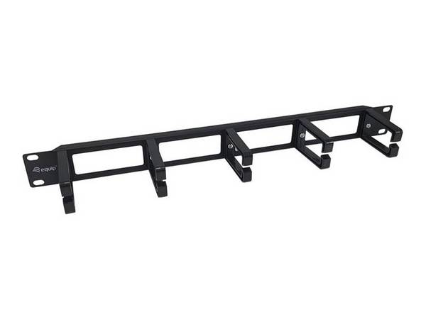 Equip 19" Kabelmanagement Panel Ausstattung schwarz - Schwarz