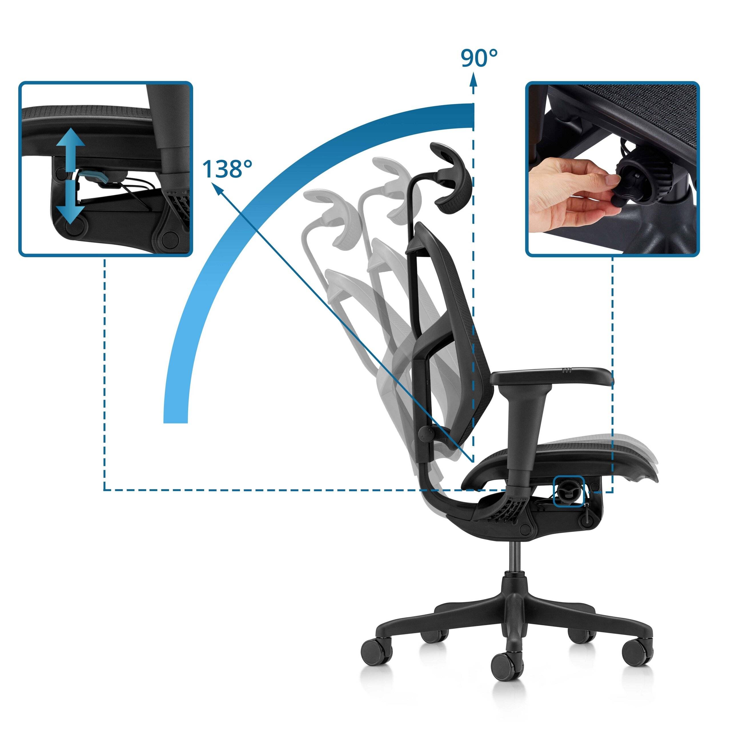 Bürostuhl Chefsessel ENJOY ULTRA GEN2 Netzstoff schwarz hjh OFFICE-2
