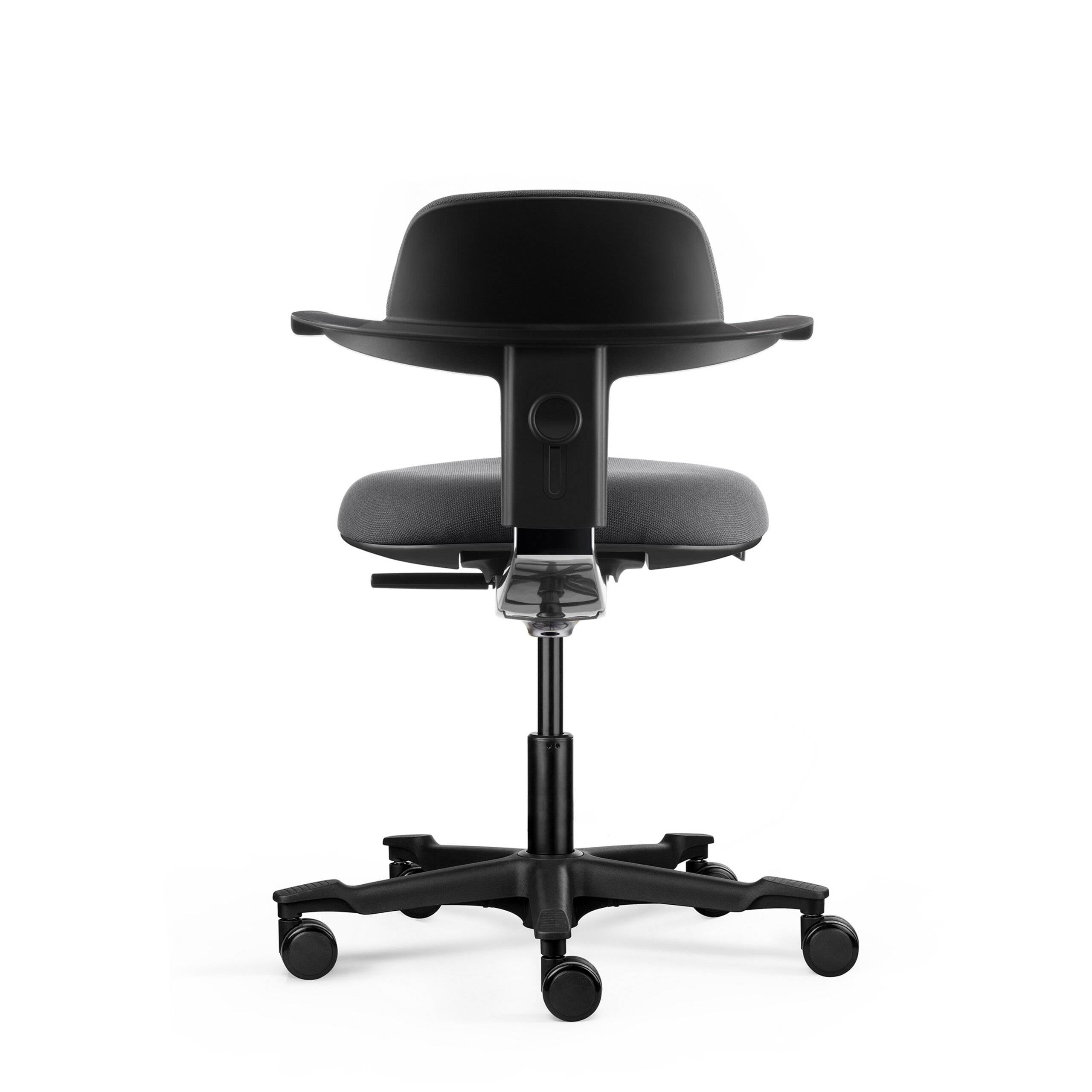 Arbeitsstuhl Drehstuhl WORK 40 Sitz Stoff Rücken Stoff dunkelgrau hjh OFFICE-3