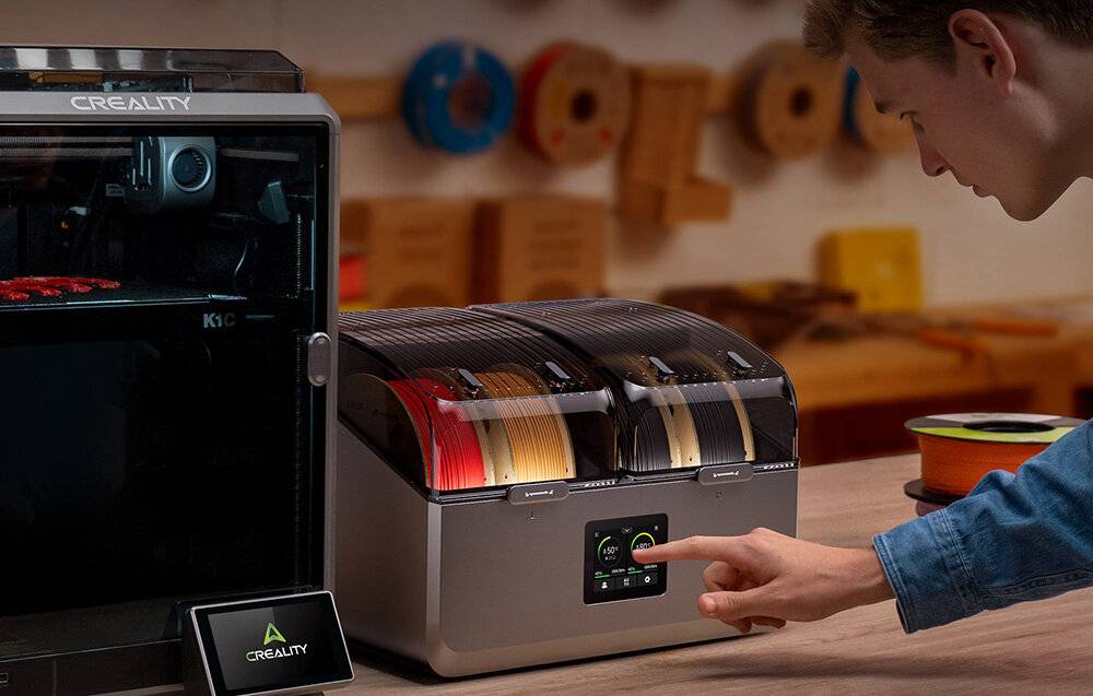 Symbolbild für Creality SpacePi X4 Filament Trockenbox für 4 Spulen, bis 85°C, duale 200W PTC-Heizung