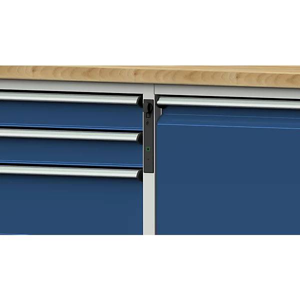 Schubladenschrank NFC-Schloss 5 x 180 mm Schubladen HxBxT 1020 x 1065 x 685 mm grau. Anton Kessel GmbH |-3