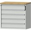 Schubladenschrank NFC-Schloss 5 x 180 mm Schubladen HxBxT 1020 x 1065 x 685 mm grau. Anton Kessel GmbH |