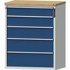 Schubladenschrank NFC-Schloss 5 Schubladen HxBxT 1320 x 1065 x 685 mm blau. Anton Kessel GmbH |