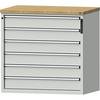 Schubladenschrank NFC-Schloss 6 x 150 mm Schubladen HxBxT 1020 x 1065 x 685 mm grau. Anton Kessel GmbH |